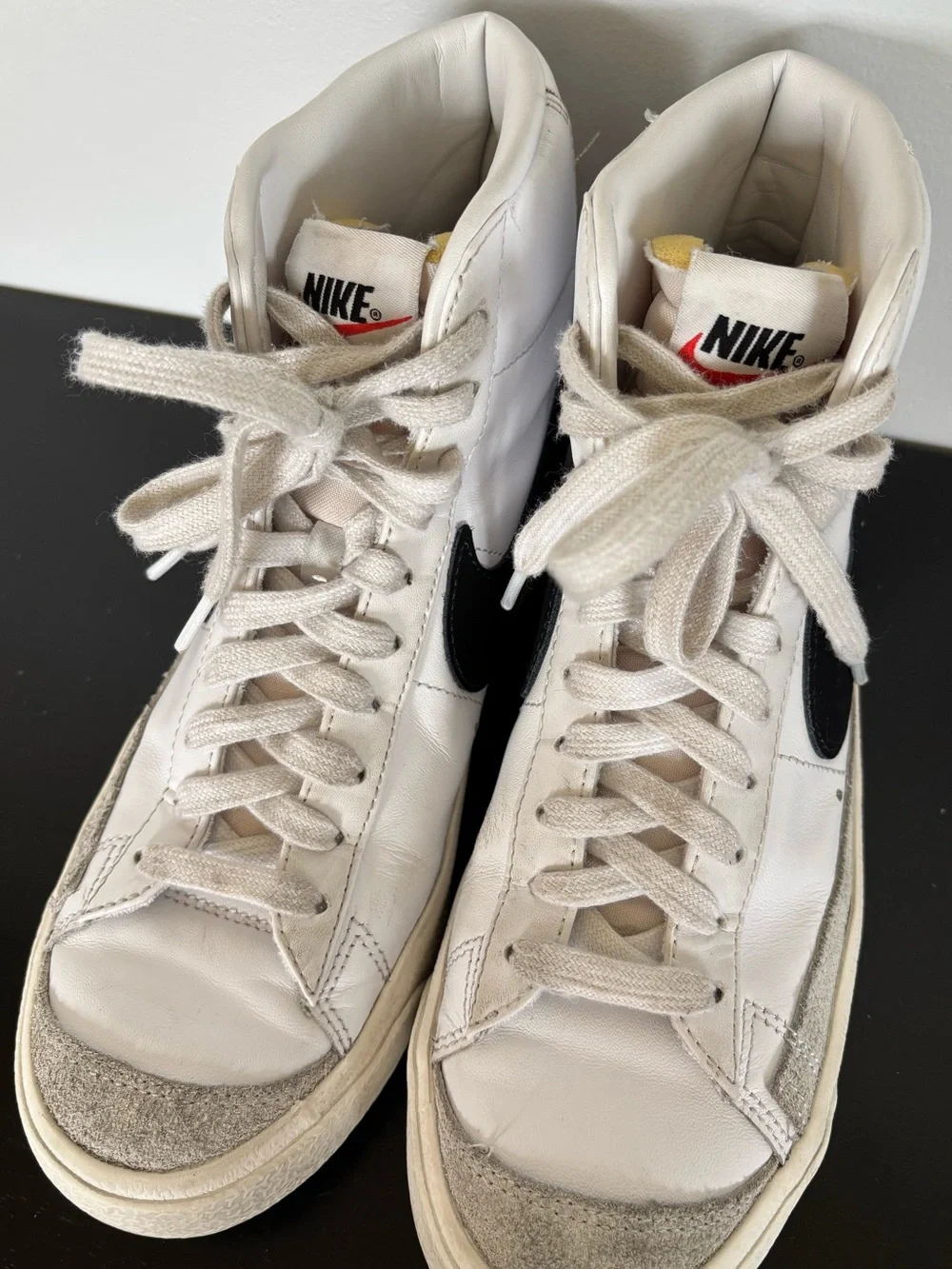 Nike Blazer Mid 77 Vintage White Black CZ1055-100 Womens Size 7.5 Sneakers Shoes - Picture 9 of 14
